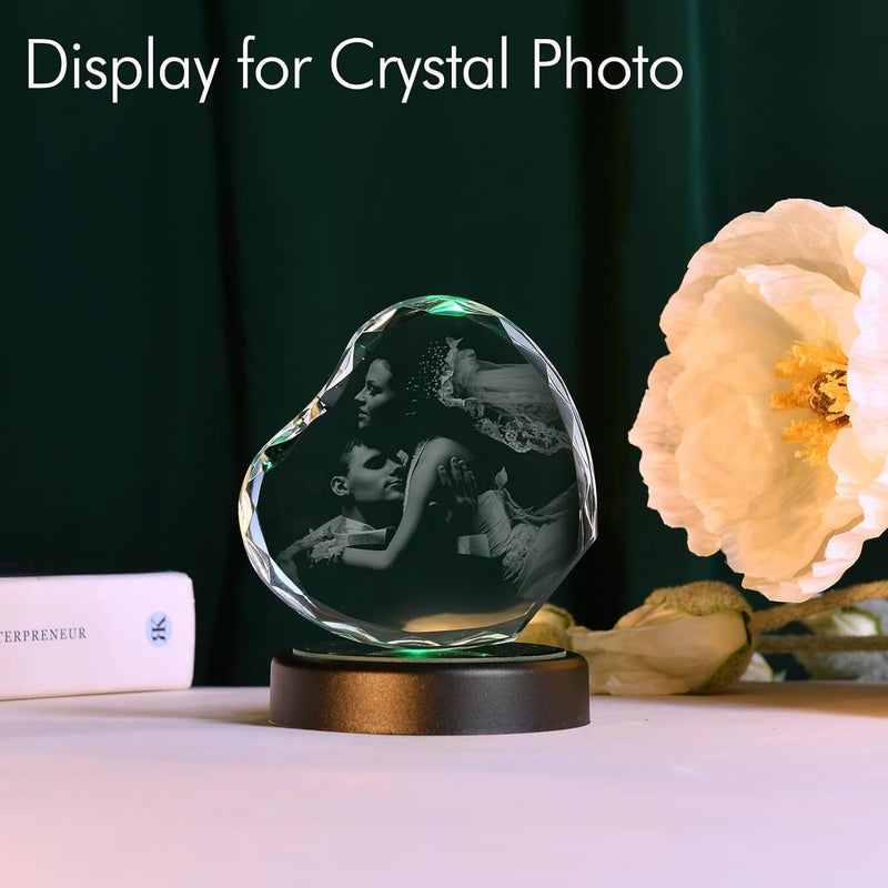 IFOLAINA LED Light Base Multicolor Round Display Stand for Crystal Art Lighted Base for 3D Glass Led Display Base Pedestal Plate Décor - Image 5